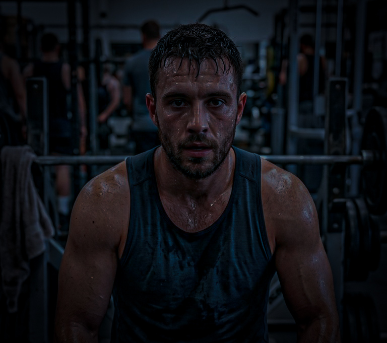 Preset Dark Tide aplicado em foto de academia