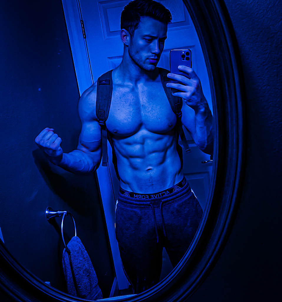 Preset Deep Ocean aplicado em foto de academia